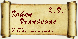 Kokan Vranjevac vizit kartica